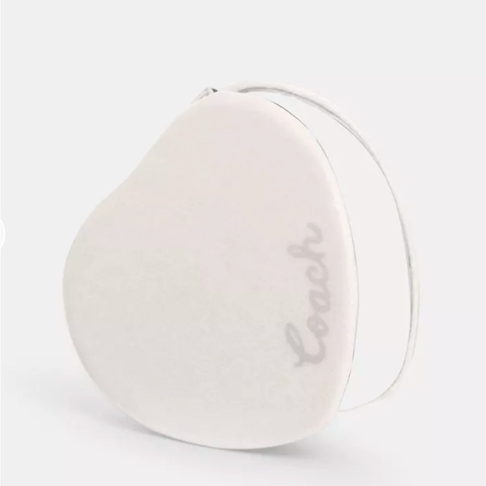 Coach Glittery White Heart Compact Mirror - Picture 4 of 5